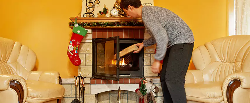 Rusted Metal Fireplace Restoration in Fairfield, Connecticut